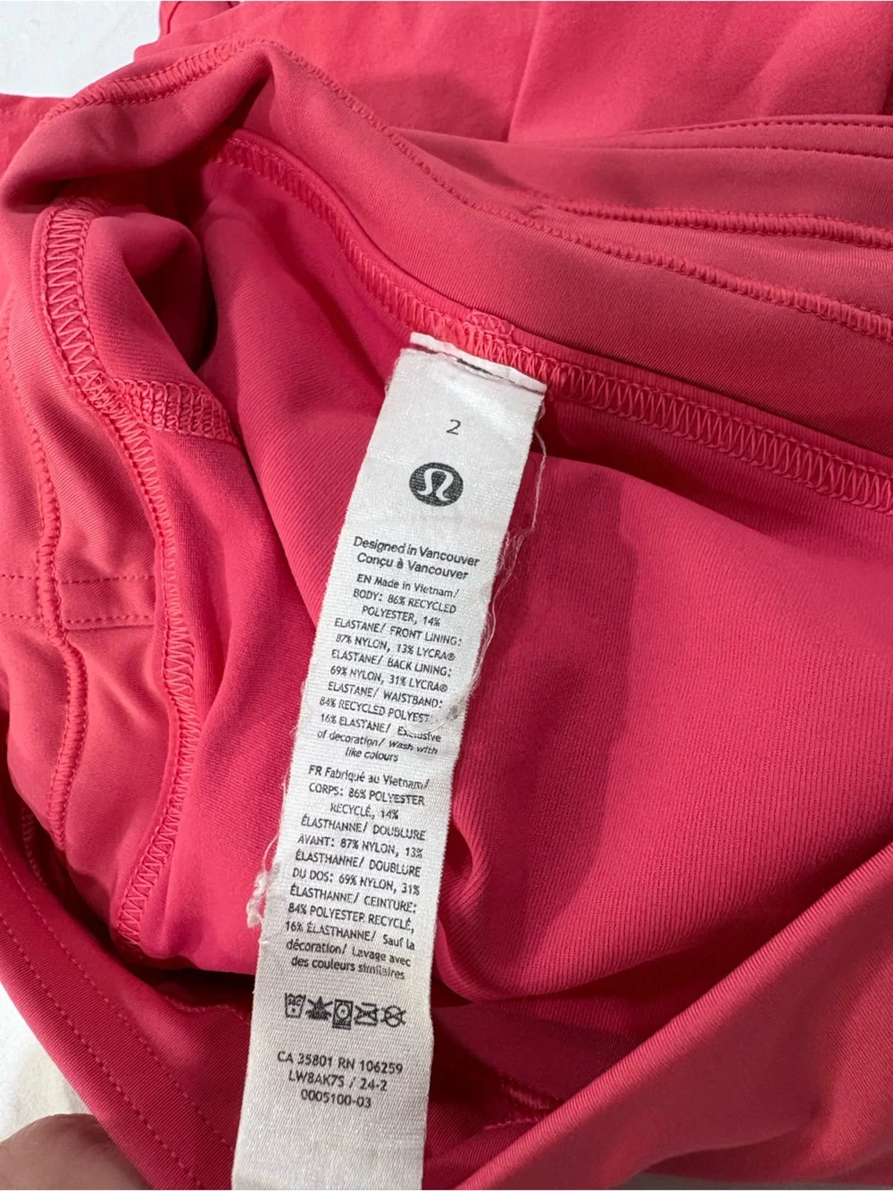 Lululemon Lightweight High-Rise Tennis Skirt Skort Sonic Pink Size 2